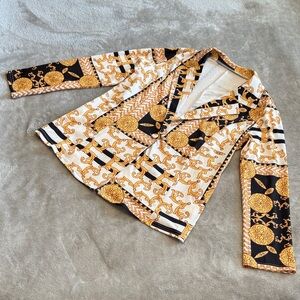 Elegant Gold and Black Women's Jacket